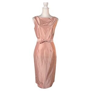 90s Pink 100% Linen Dress Women's 8 Masano New York‎ Chic Old Hollywood Glam